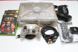 Microsoft XBox Crystal mit Spielen