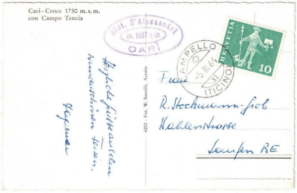 Cartoline postali: Cari - Skilift(1SL) – Usato da Binningen venduto da Mountainrider 1