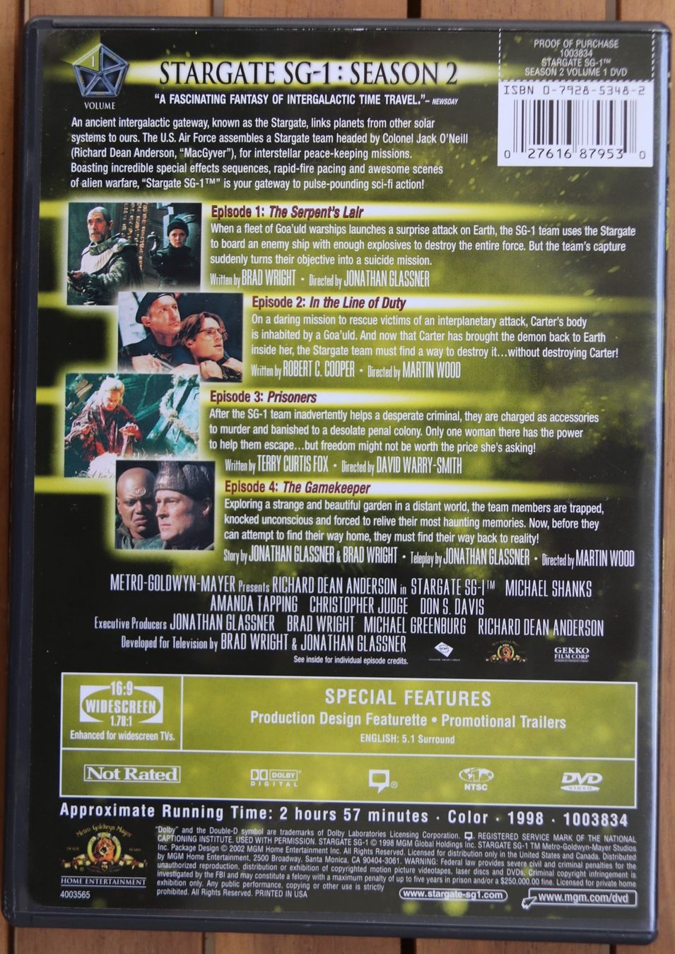 Alle DVDs: Stargate Season 2 – Gebraucht aus Glattfelden von Sirax 4