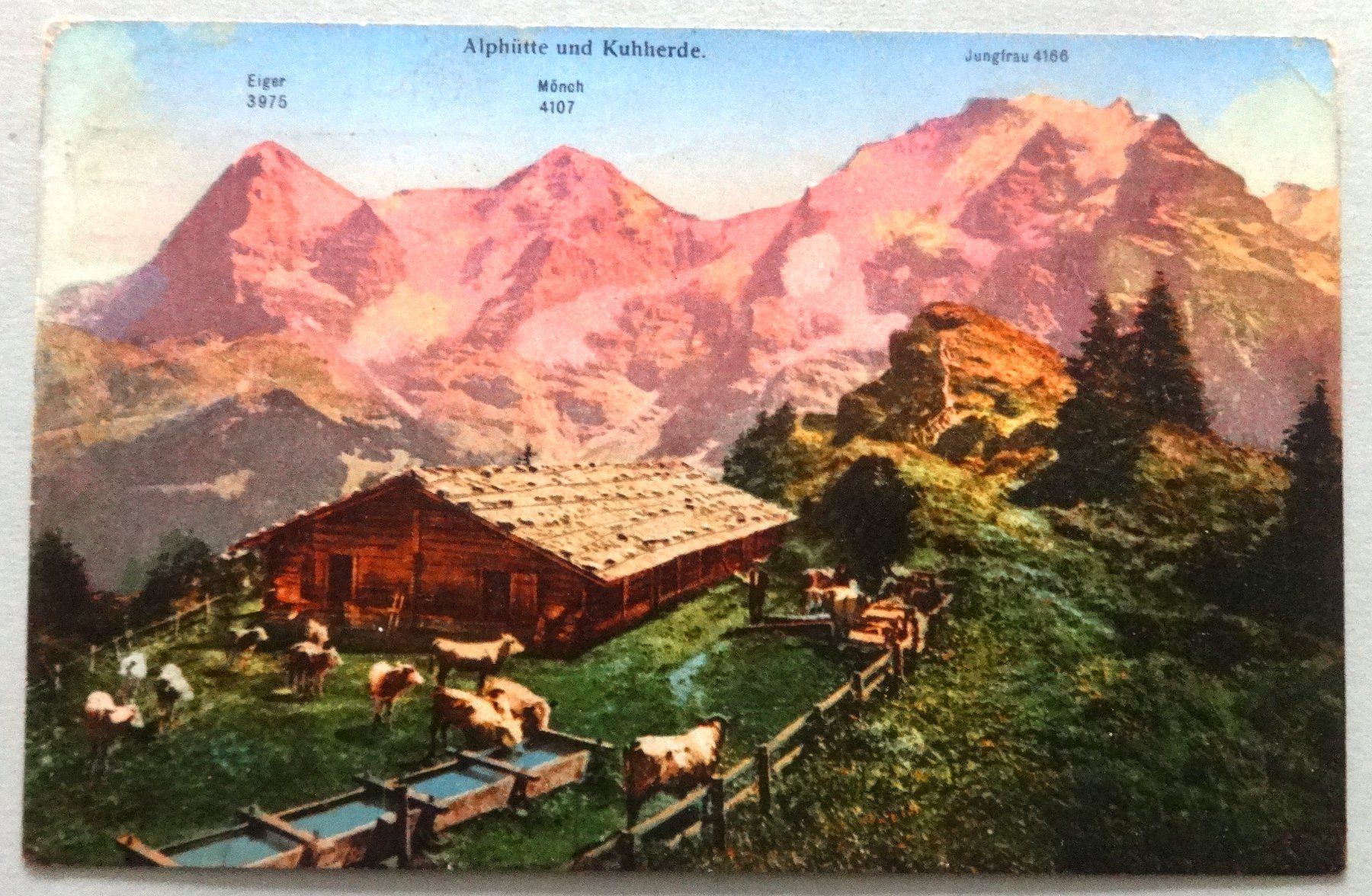 Ansichtskarten: Alphütte und Kuhherde – Defekt aus Fétigny von Billy2miny