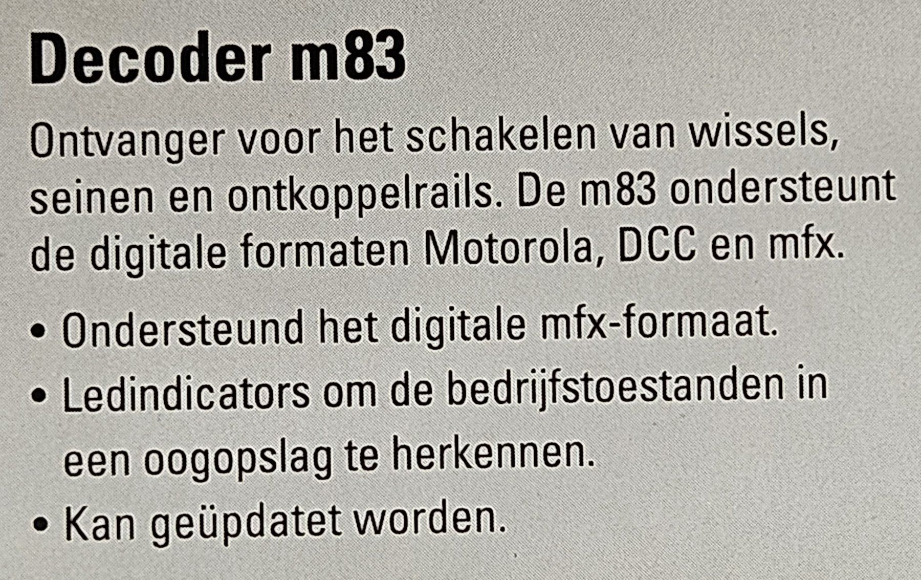 Märklin Modelleisenbahnen: Märklin 60832 Decoder m 83 Schalten von Weichen, Signalen – Neu und originalverpackt aus Breitenbach von  6