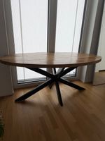 Holztisch mit Metallbeinen 90x180cm