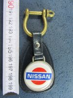 NISSAN AUTO LOGO NOSTAL. SCHLÜSSELANHÄNGER LEDRIG VINTAGE