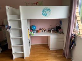 Ikea SMÅSTAD - Hochbett mit integriertem Schrank und Pult