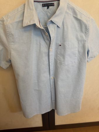 Herren Hemd Tommy Hilfiger hellblau Kurzarm Grösse XS