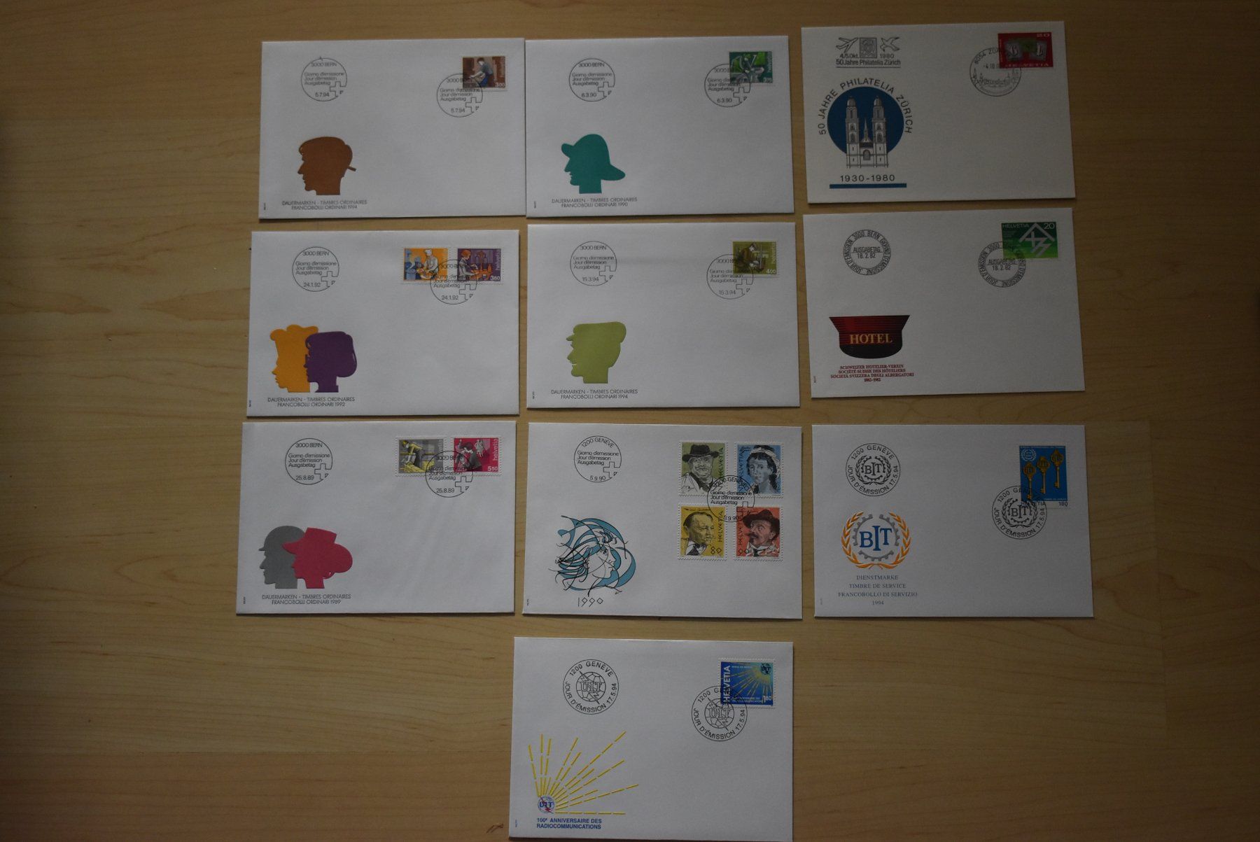 Alle Briefmarken: Ersttagesbirfe – Gebraucht aus Männedorf von chr_7kc9