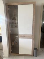 Vitrine Kommode braun weiss 