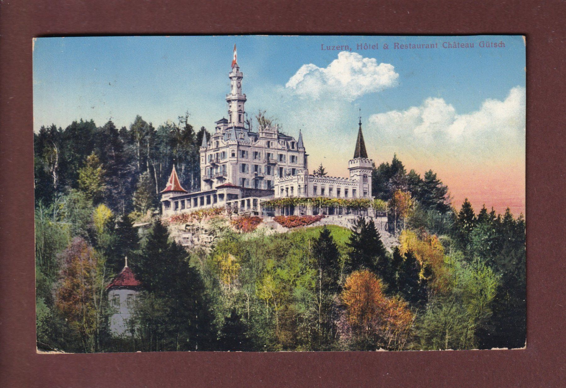 Cartoline postali: LUZERN - Gütsch - 1917 – Usato da Pully venduto da nicecards
