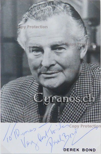 Autografi: Derek Bond (1920-2006) Schauspieler - Autogramm – Usato da Dietikon venduto da immortal-stars