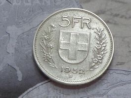 5 Fr. 1952 B  Superbe Qualité - Rare