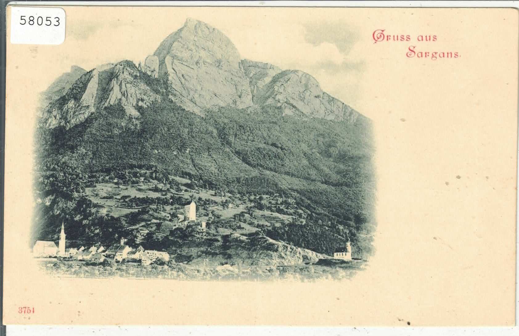 Cartoline postali: Gruss aus Sargans – Usato da Ettingen venduto da Kartenplanet