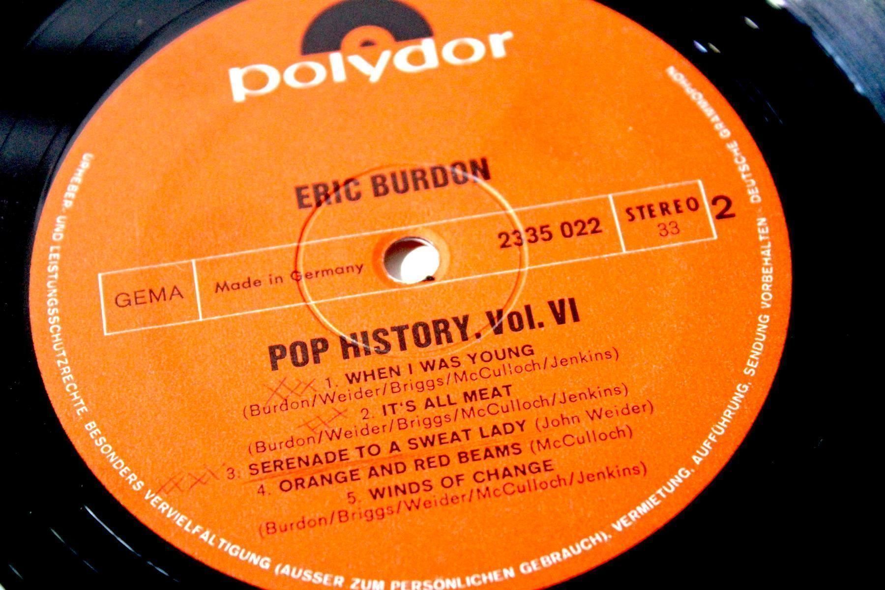 Dischi in vinile: ERIC BURDON & THE ANIMALS: History No. 6 – Usato da Bern venduto da kultiges 8