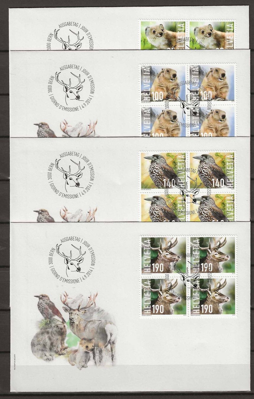 Tutti i francobolli: F1520  - FDC Animaux sauvages B4 – Usato da Trélex venduto da Phil_Albert