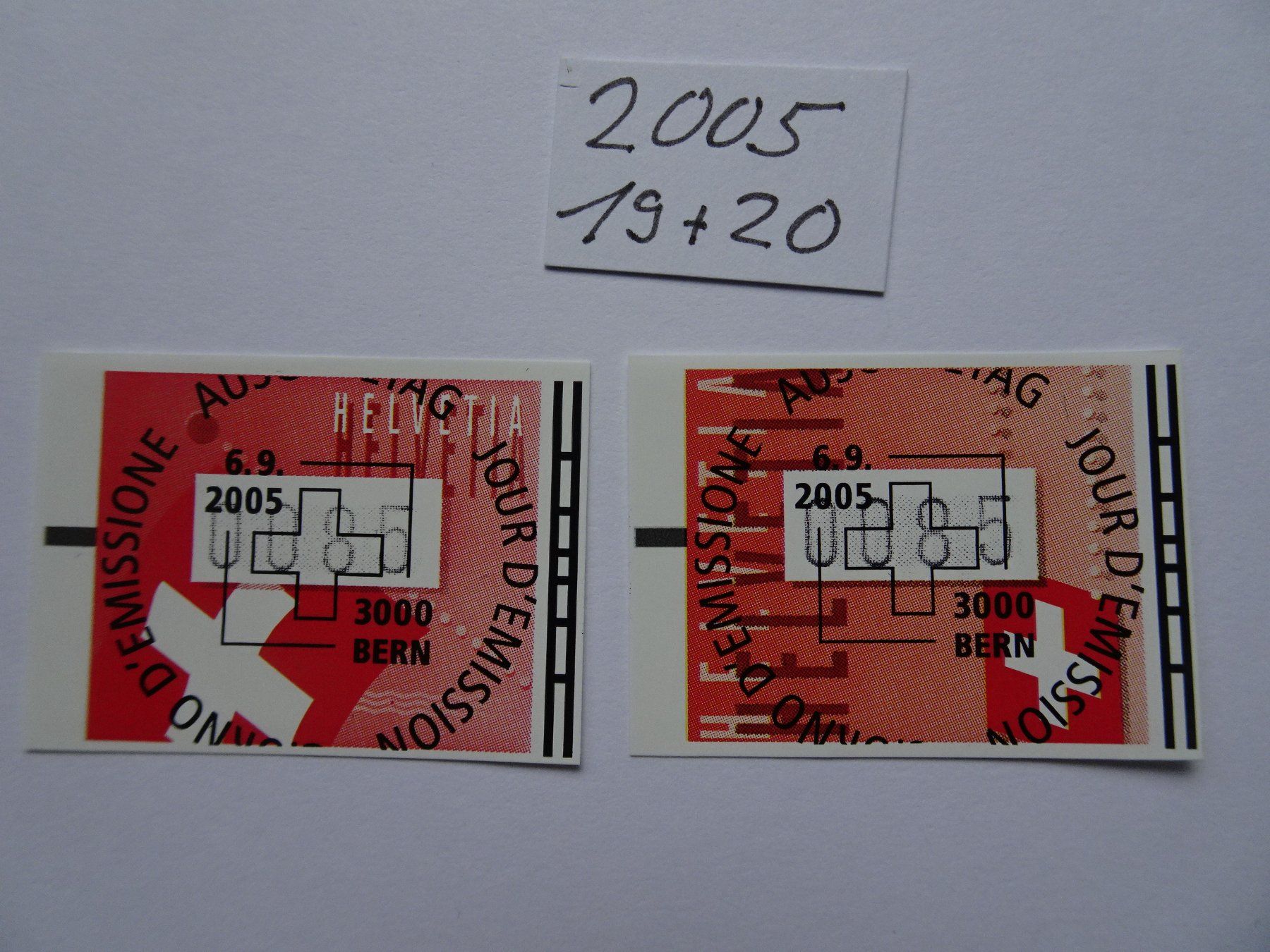 Tous les timbres: ATM-Typ 2005 Vollstempel – Neuf (Voir description) à Aadorf par Chnorli-Furz