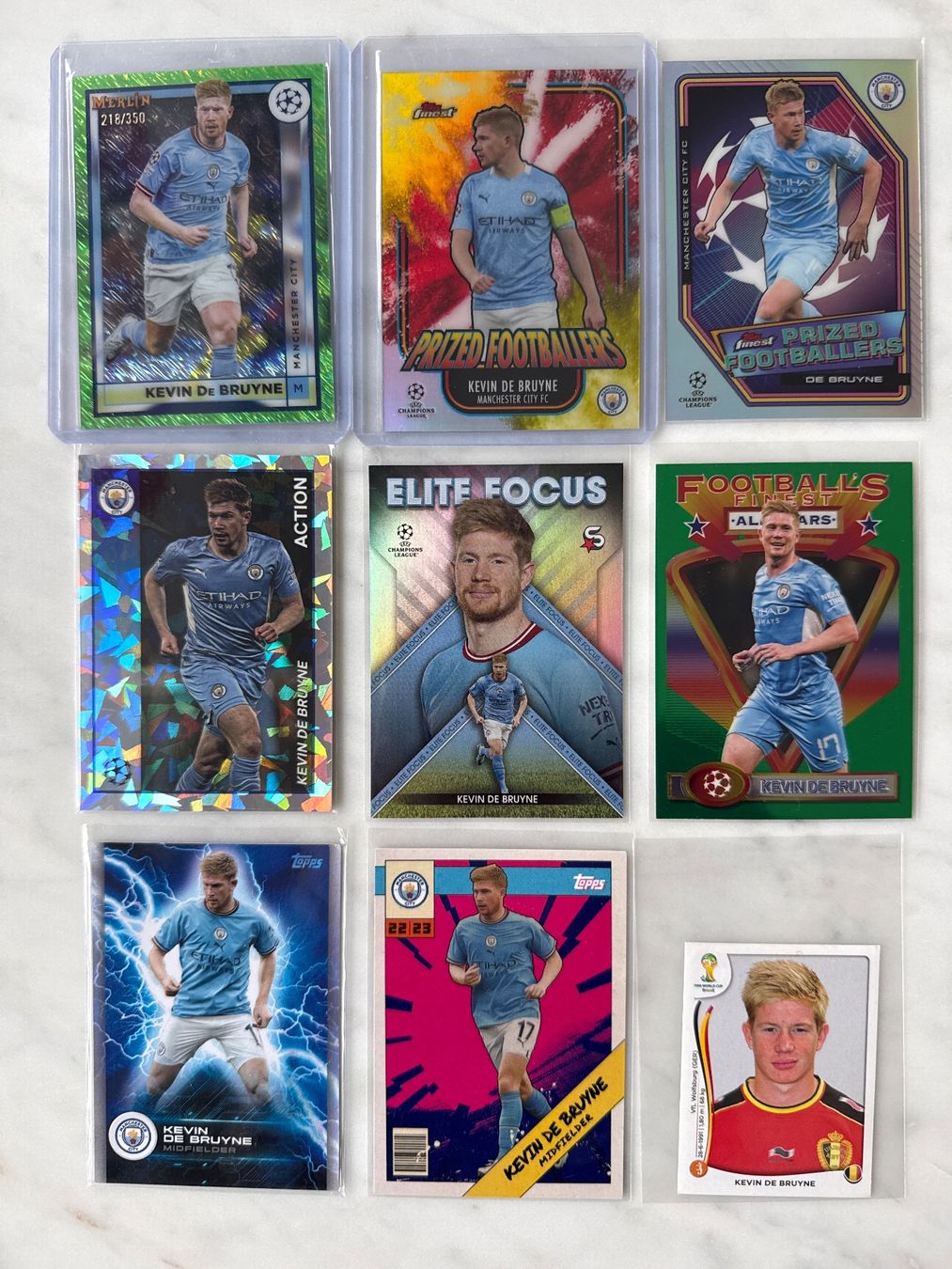 Topps Carte collezionabili: 9 x De Bruyne Sammlung Topps / Panini boosterfrisch – Usato da Bern venduto da bestdeal_bern