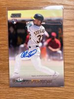 Topps Stadium Cal Stevenson Oakland As Rc Autogramm