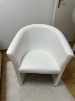 Sessel weiss Kunstleder guter Zustand