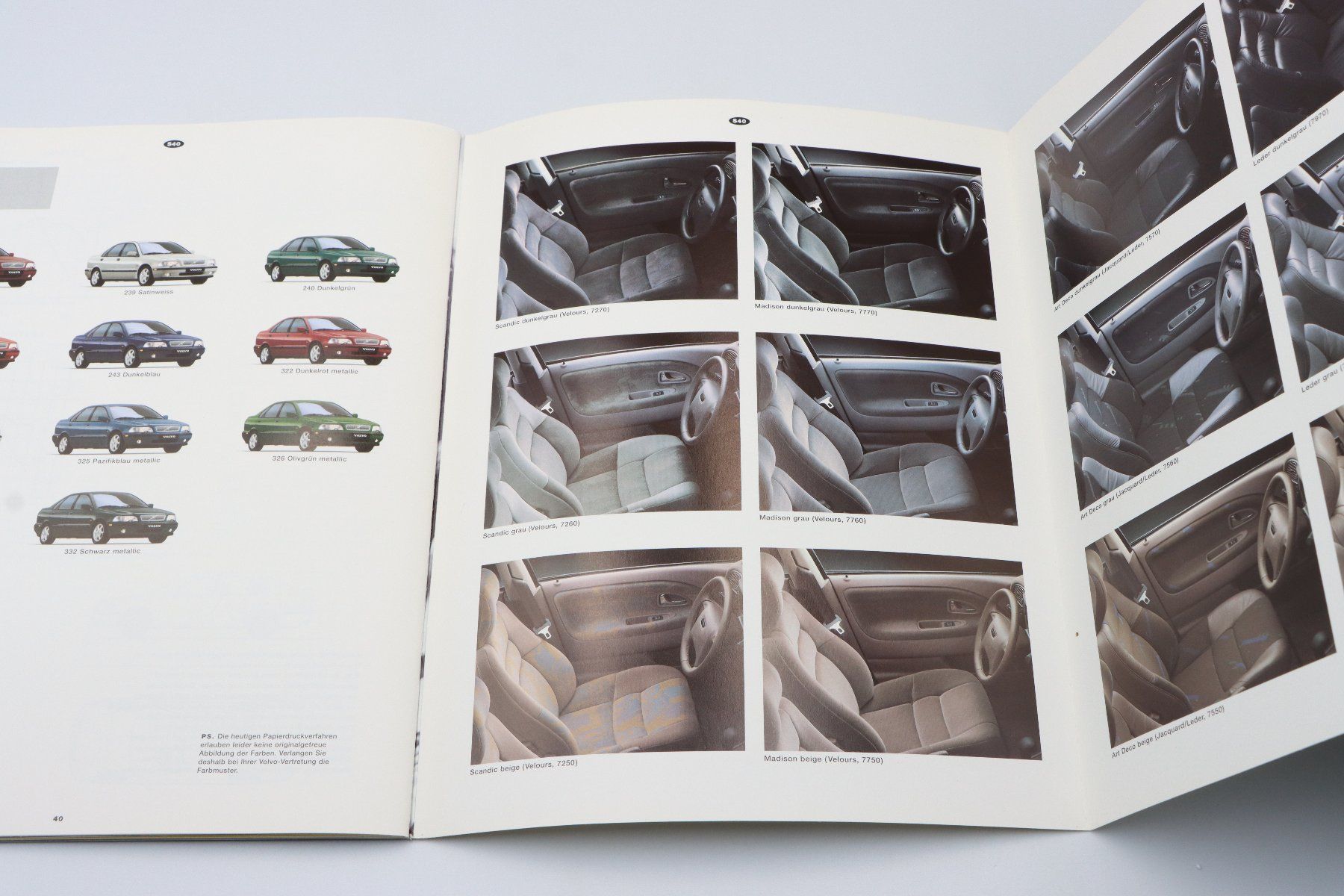 Volvo Documenti: Volvo S40 1997 Prospekt – Usato da Bühl b.Aarberg venduto da Collectorpassions 8