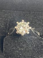 Diamant Ring 0,99 ct Weissgold Fassung E VS1-VS2