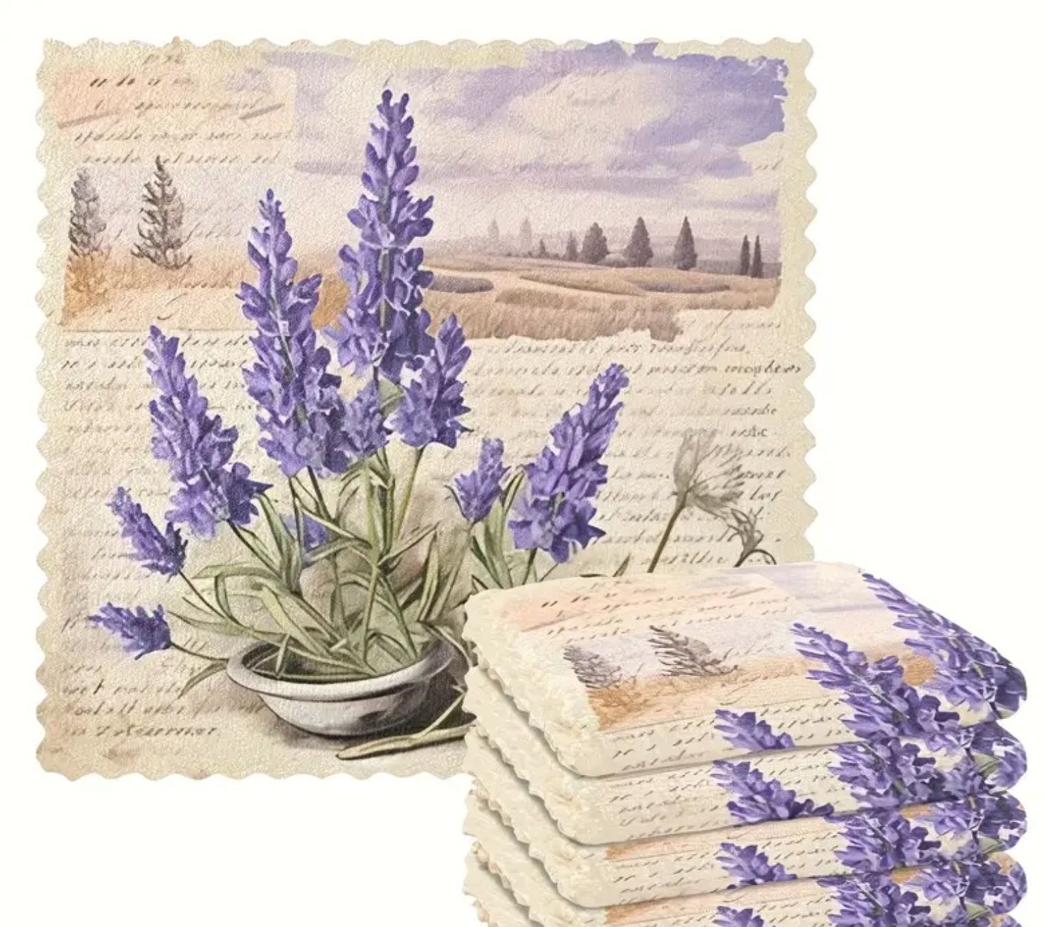 Tessuti: Wiederverwendbares Lavendel-Küchentuch – Nuovo e nell'imballaggio originale da Wagenhausen venduto da M.Sieg