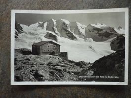 Alte Ansichtskarte Diavolezzahütte mit Piz Palü u. Bellav...