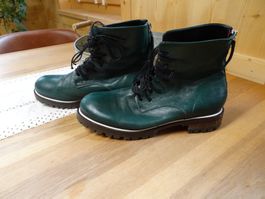 Halmanera Schnürstiefelette dunkelgrün Gr. 39.5 - 426320