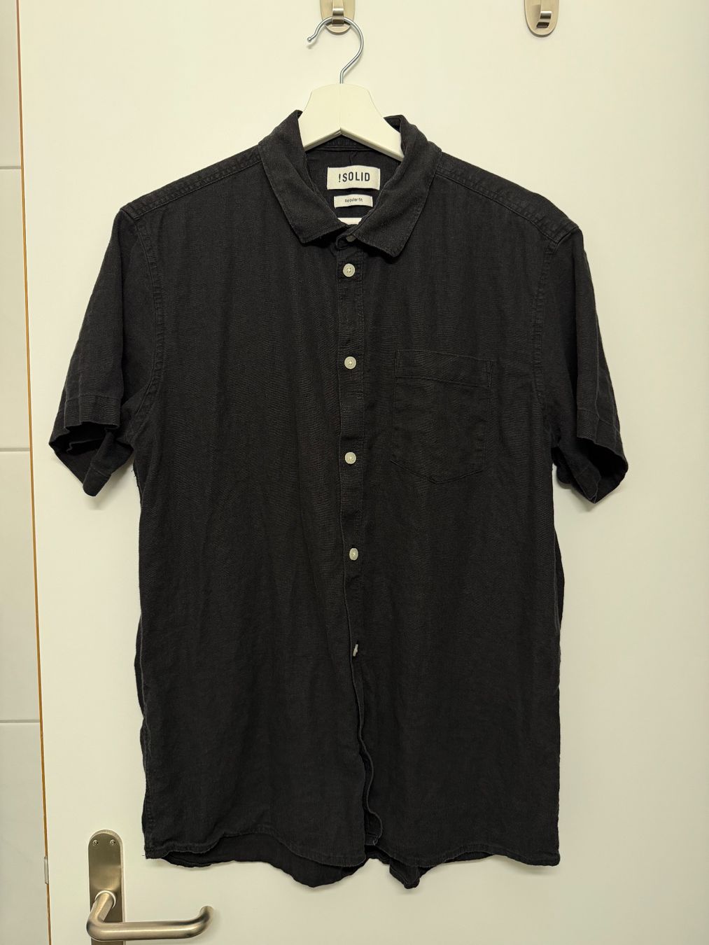 Camicie: Solid - SDALLAN LINEN MIX - Hemd - true black – Usato da Langenthal venduto da Laesu