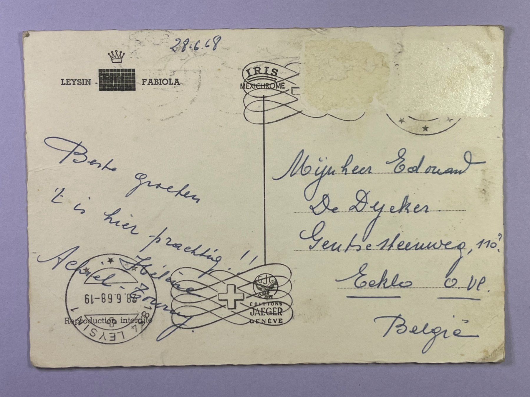 Cartes postales: Leysin - Königin Fabiola – D'occasion à Steg VS par _vinci_ 1