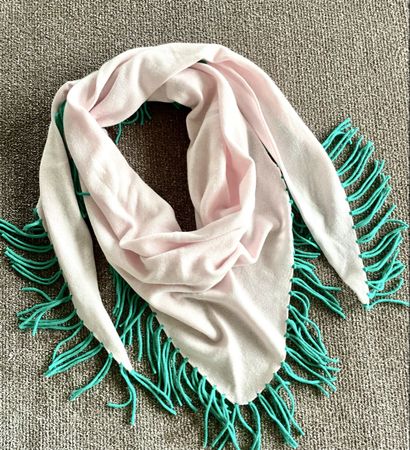 Dreieckstuch Herzens rosa mit Cashmère