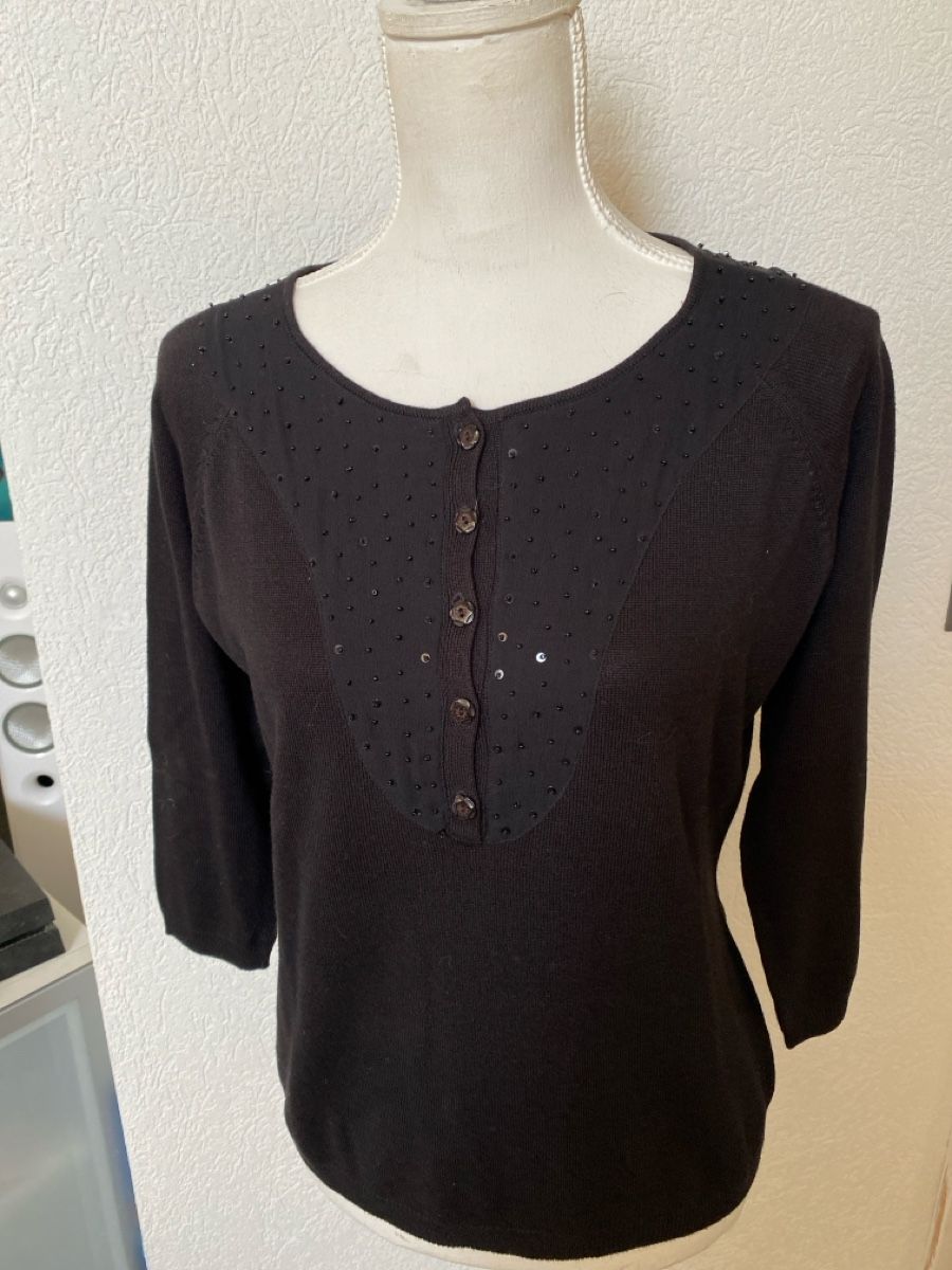 Pullover & Sweatshirts: Damen Pullover Modeva schwarz mit Pailletten Grösse L – Gebraucht aus Homberg b. Thun von Homata