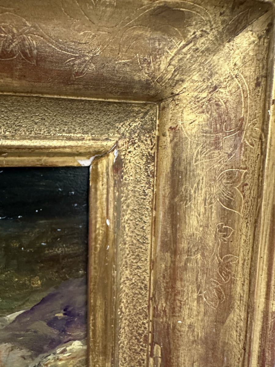 Tableaux: Gemälde Pferde Fuhrwerk Goldrahmen – D'occasion à Ebikon par Gaenggeliwaar 1