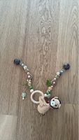 Handgemachte Kinderwagenkette Löwe, Holzclip, Babyspielzeug
