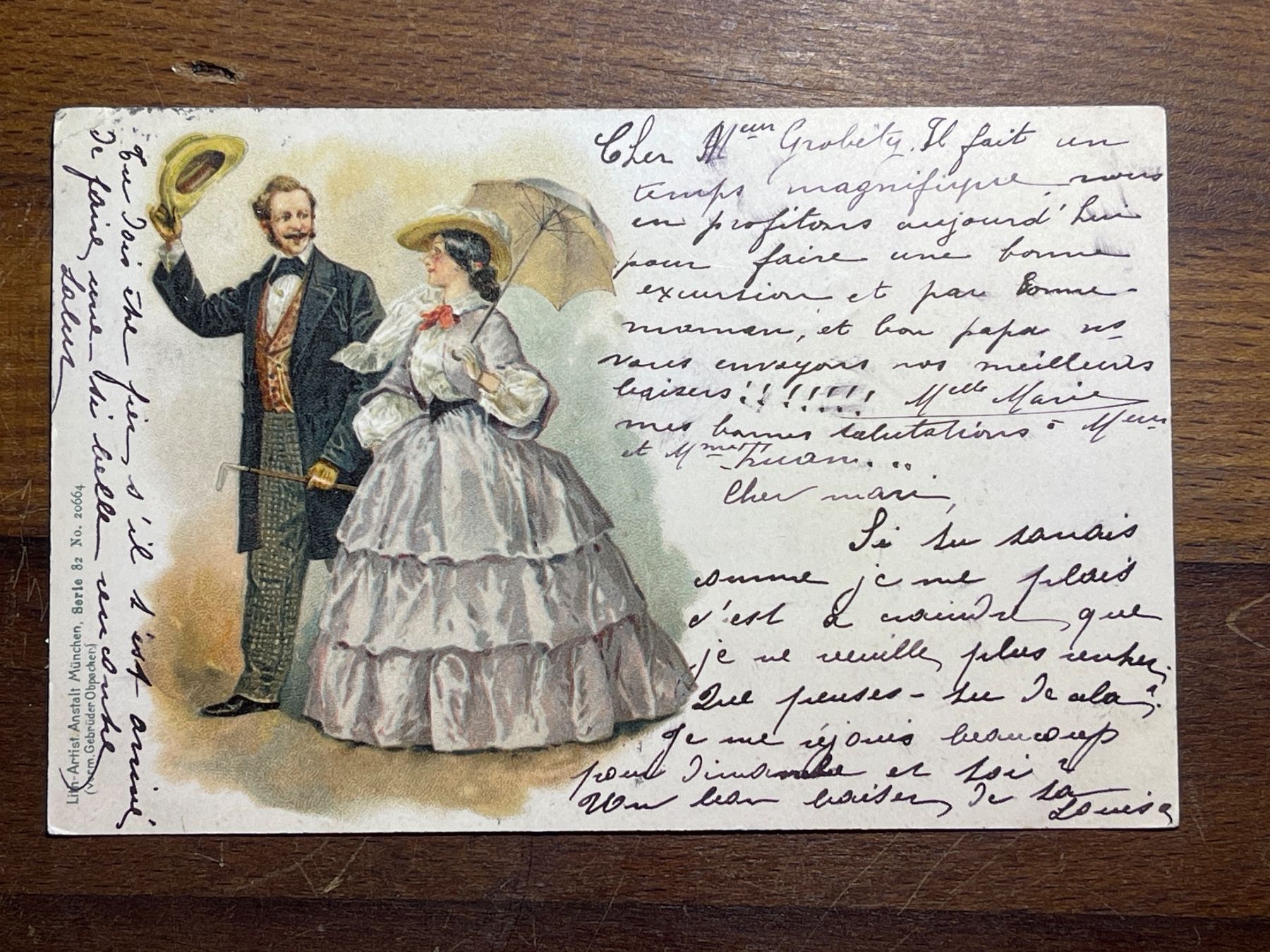 Cartoline postali: Antike Postkarte eines Paars – Usato da Strengelbach venduto da Aschatan5