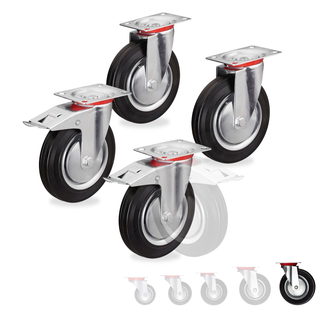 Altro per stoccaggio & trasporto: Schwerlastrollen 4er Set 200 mm – Nuovo e nell'imballaggio originale da Bülach venduto da StoreInShop