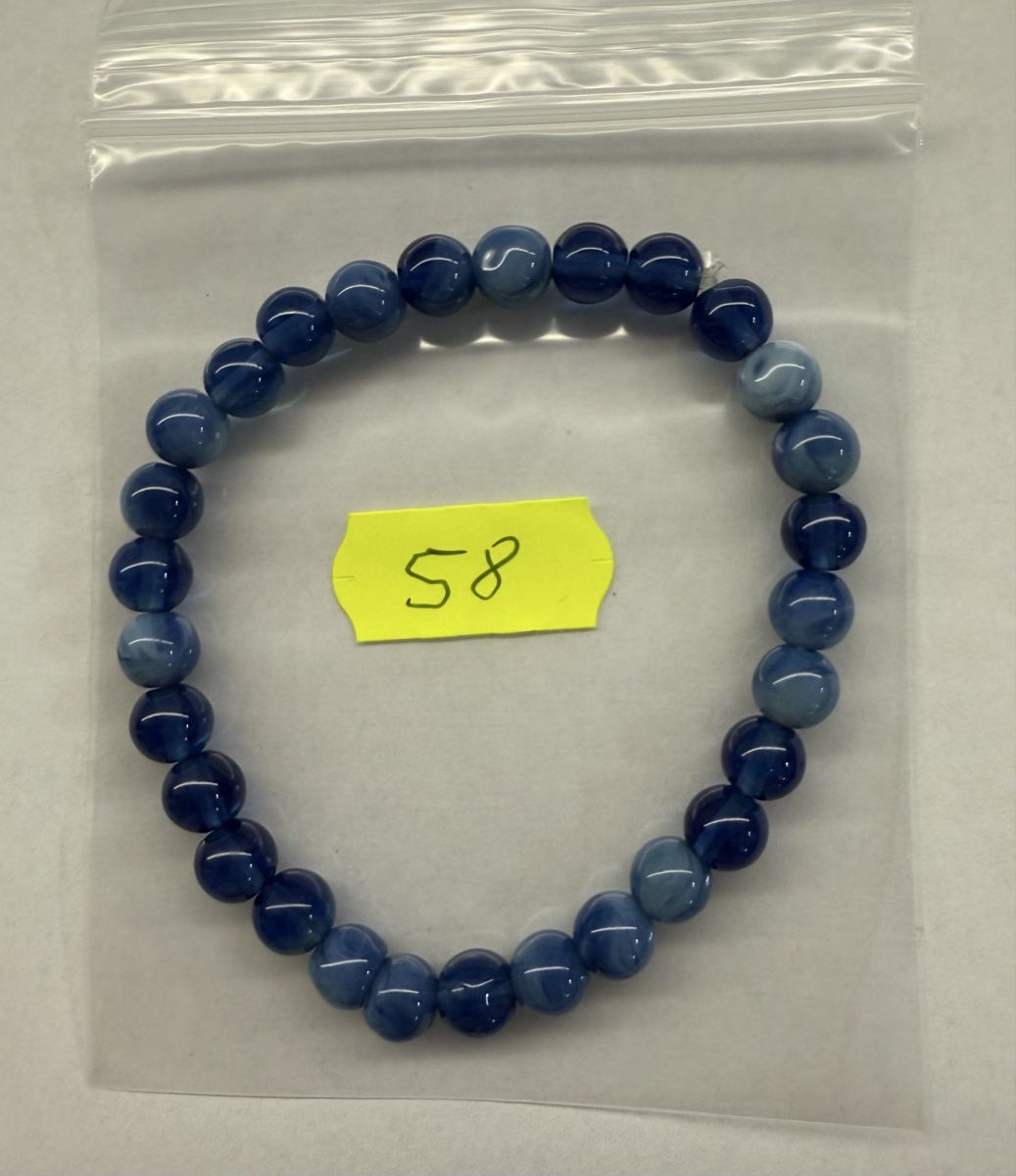 Armbänder & -reifen: Blauer Edelstein Armband, elastisch. – Neu und originalverpackt aus Rheinfelden von Gazzi