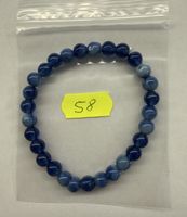 Blauer Edelstein Armband, elastisch.