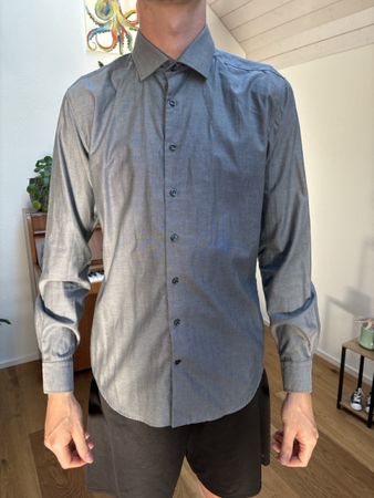 NAVYBOOT Slim Line Hemd Gr. 40, Dunkelgrau, Top Zustand