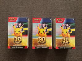 3x Pokémon Booster Bundle - 30th Celebration - Deutsch