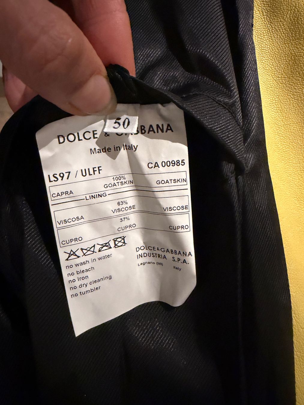 Dolce & Gabbana Giacche: Dolce & Gabbana Vintage Lederjacke Grösse 50 – Usato da Küsnacht ZH venduto da Icon21 8