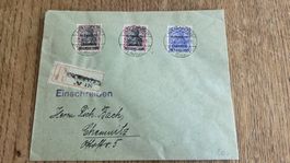 1920 Brief  Besetztes Gebiet Deutsches Reich