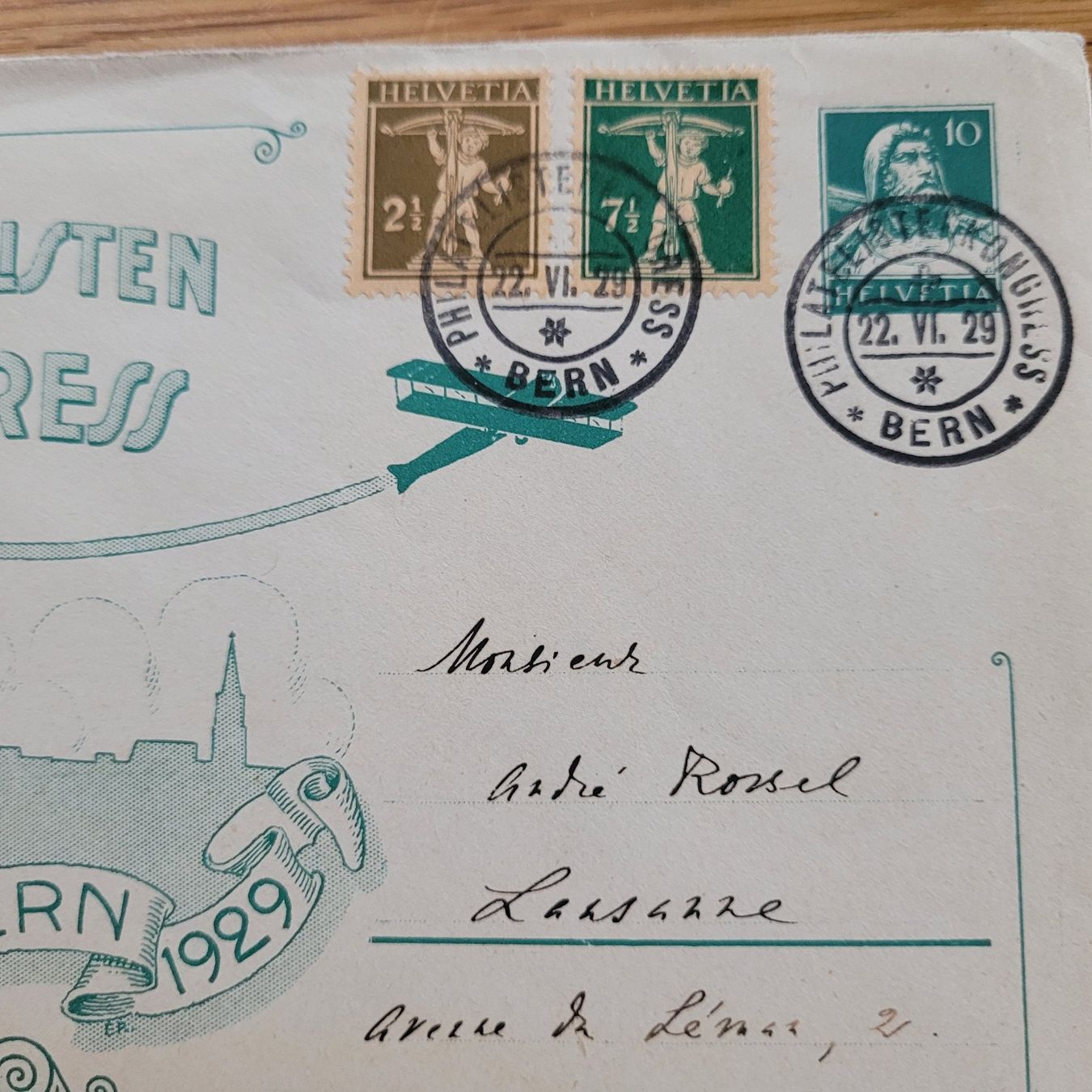 Tous les timbres: Luftpost Brief Lausanne Bern 1929 – D'occasion à Biel/Bienne par Destockweb 1