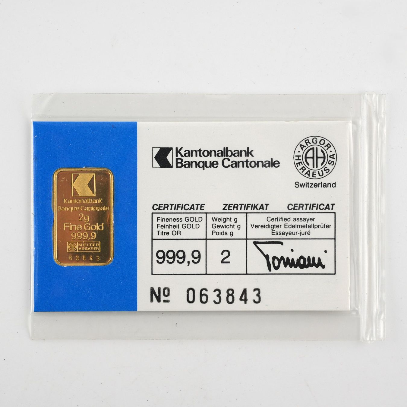 Edelmetalle: 2g Goldbarren – Gebraucht aus Basel von Edelmetallhaus.com