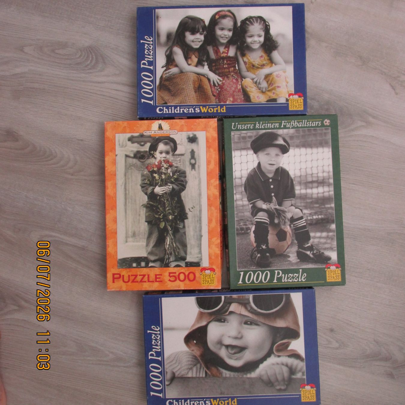 Puzzle: 4 Puzzle Kinder 1000 Teile und 500 Teile – Usato da Galgenen venduto da Forflowers