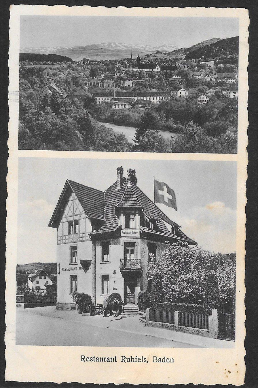 Cartes postales: Baden Restaurant Ruhfels – D'occasion à Olten par clotaldi