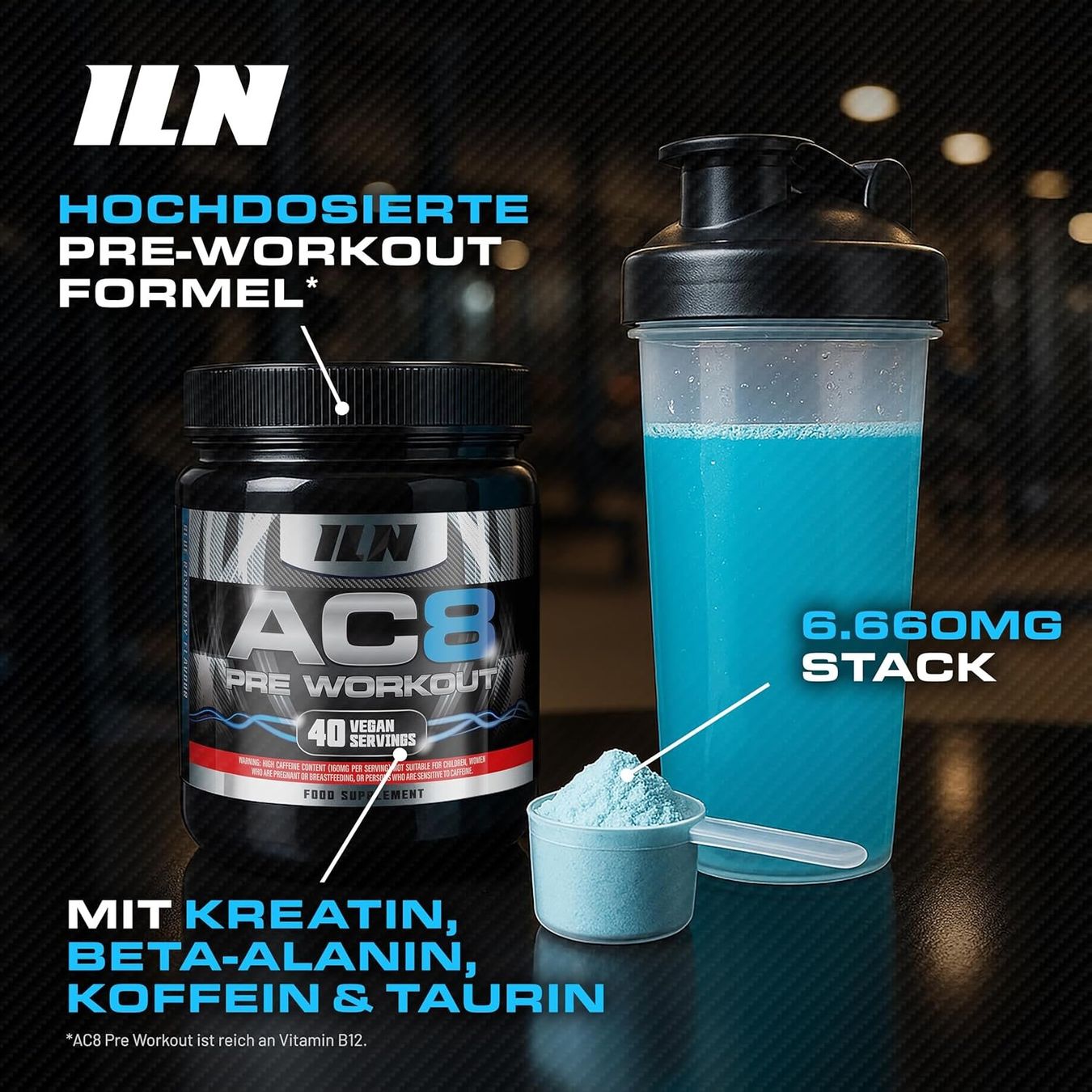 Cibi & Specialità: Pre Workout Booster Blue Raspberry 360g – Nuovo e nell'imballaggio originale da Suhr venduto da SchnapperCH 2