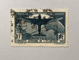 Frankreich 1936, Flugpost #316  Atlantik Süd, sauber gest.