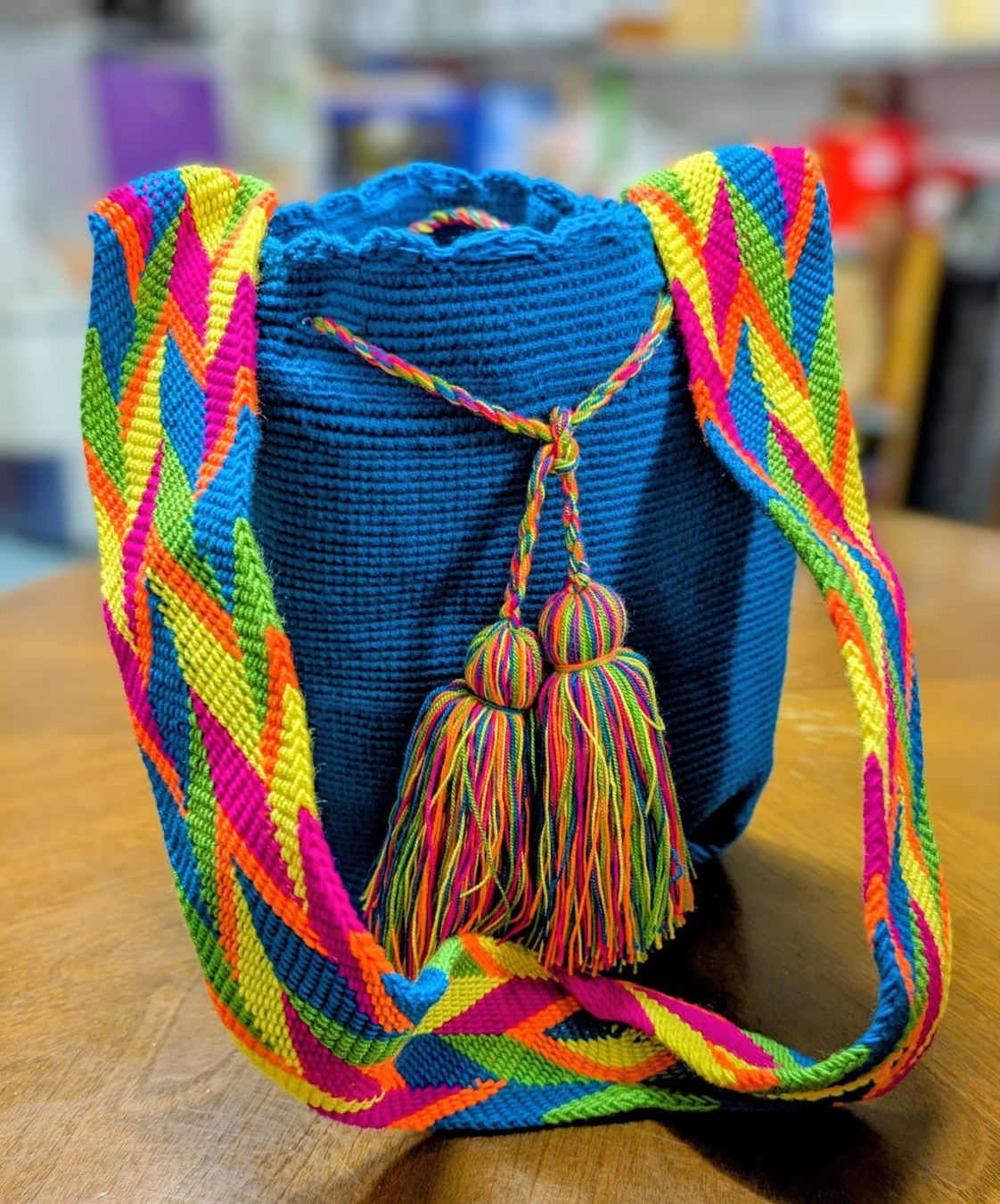 Altro in  Abbigliamento & Accessori: Sac selon technique Wayuu - bleu – Nuovo (secondo la descrizione) da Chavornay venduto da bealil