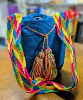 Sac selon technique Wayuu - bleu
