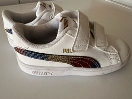 Puma Smash v2, taille 25, blanches, parfaites pour l'été!