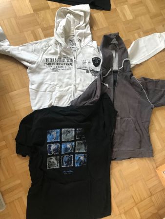 2 Sweatshirts und T-Shirt